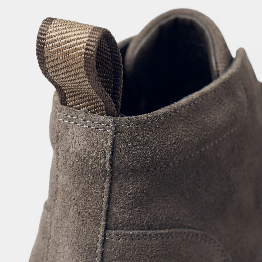 Suede Lace-Up Ankle Boots Round Toe for Men
