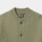Button-Up Knit Cardigan Ribbed Trim Relaxed Fit for Men