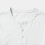 Long Sleeve Henley Shirt Three Button Placket for Men