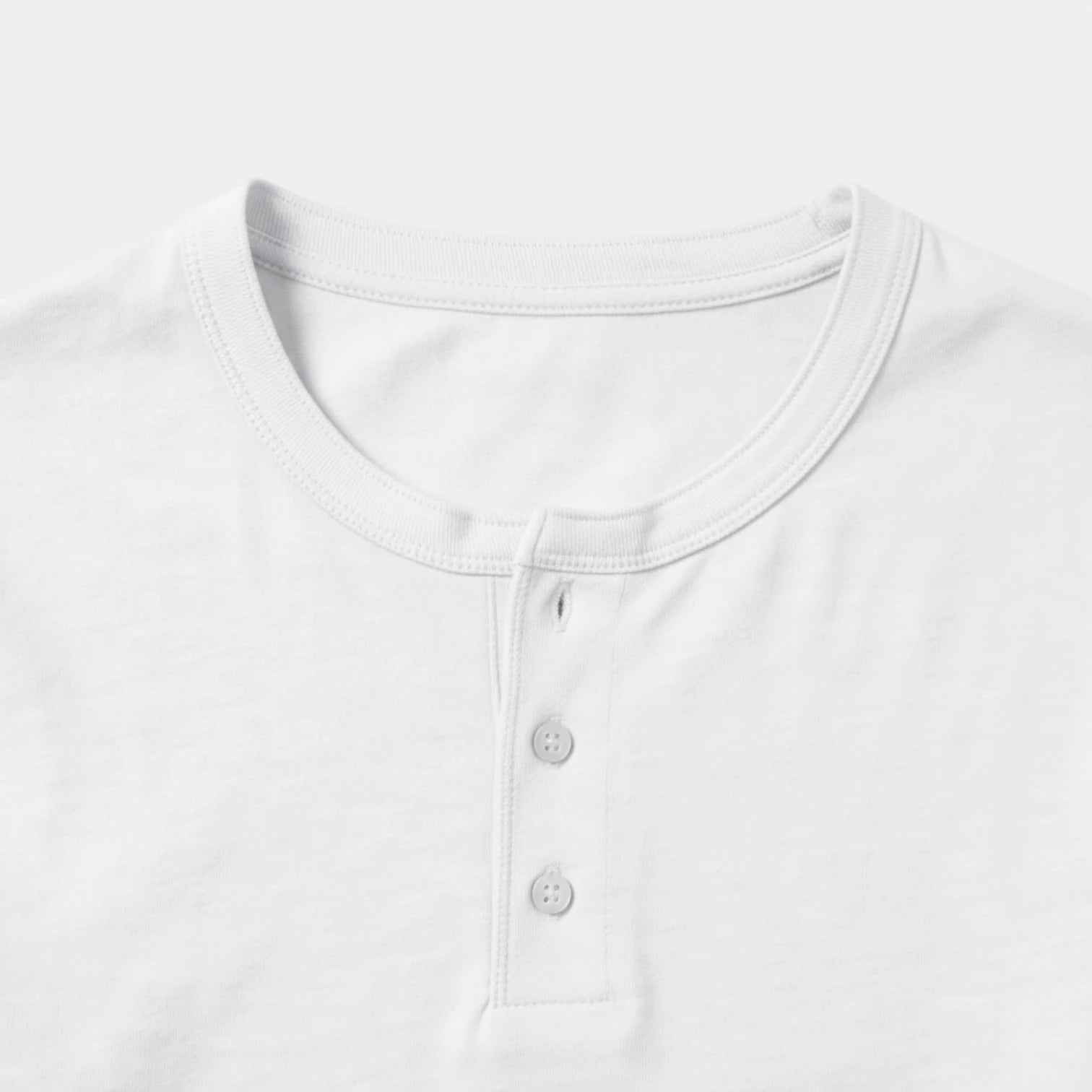 Long Sleeve Henley Shirt Three Button Placket for Men