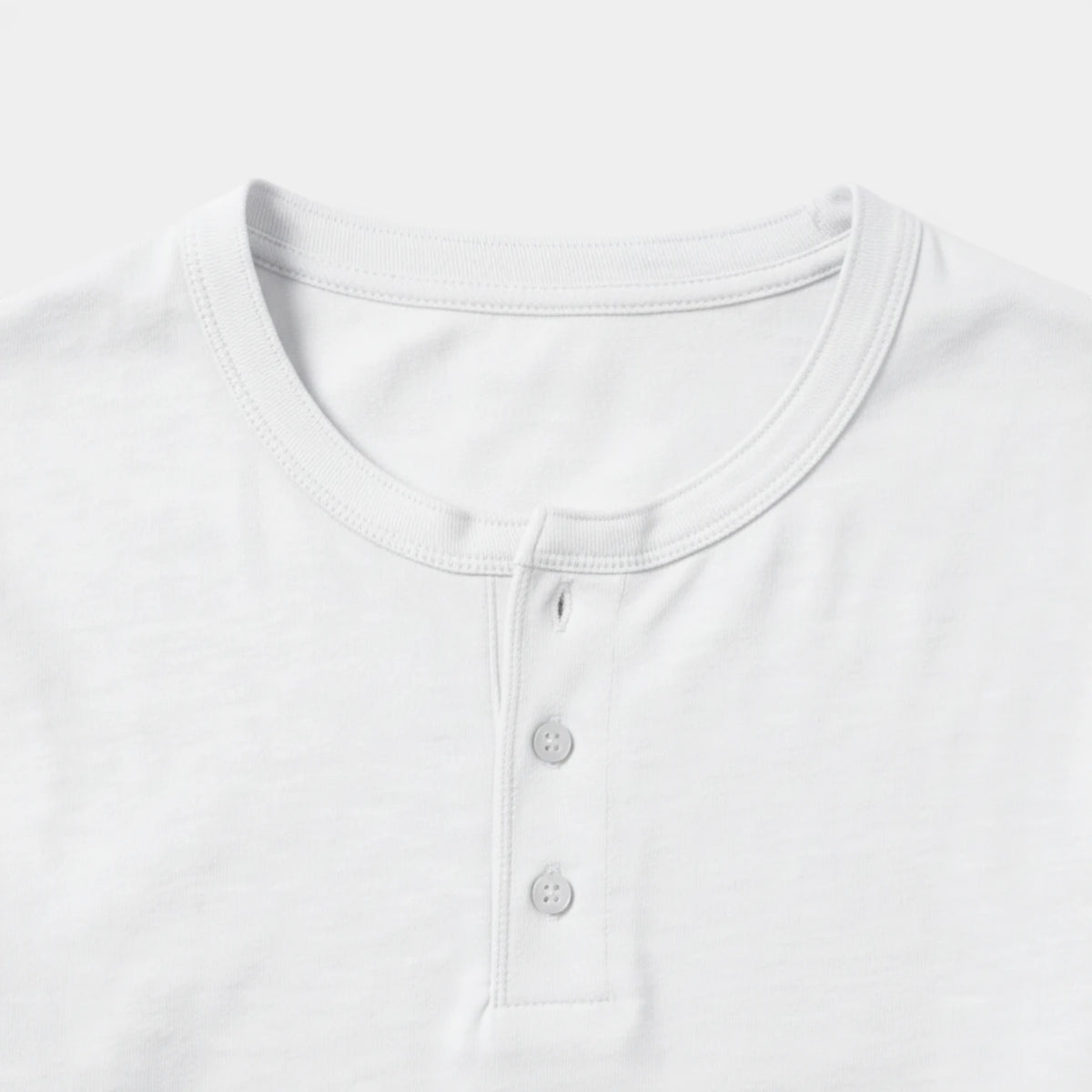 Long Sleeve Henley Shirt Three Button Placket for Men