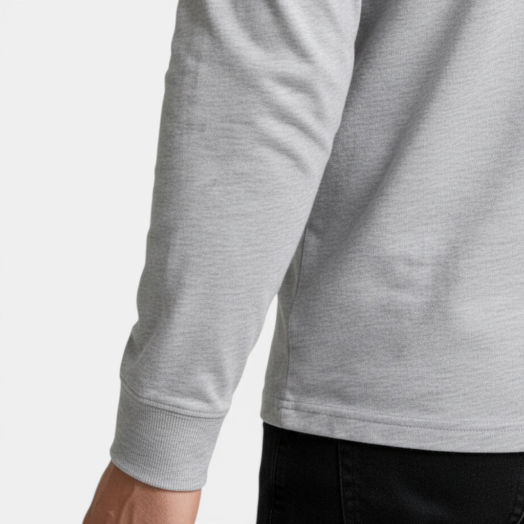Long Sleeve Henley Shirt Three Button Placket for Men