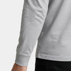 Long Sleeve Henley Shirt Three Button Placket for Men