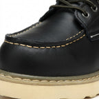 Contrast Stitch Vegan Leather Lace-Up Ankle Boots for Men