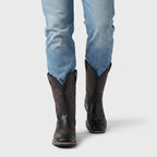Western Cowboy Boots Embroidered Square Toe for Men