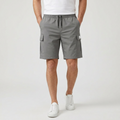 Cargo Shorts Elastic Waist Drawstring Multi Pocket for Men