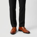Cap-Toe Oxford Shoes Full-Grain Leather Lace-Up for Men