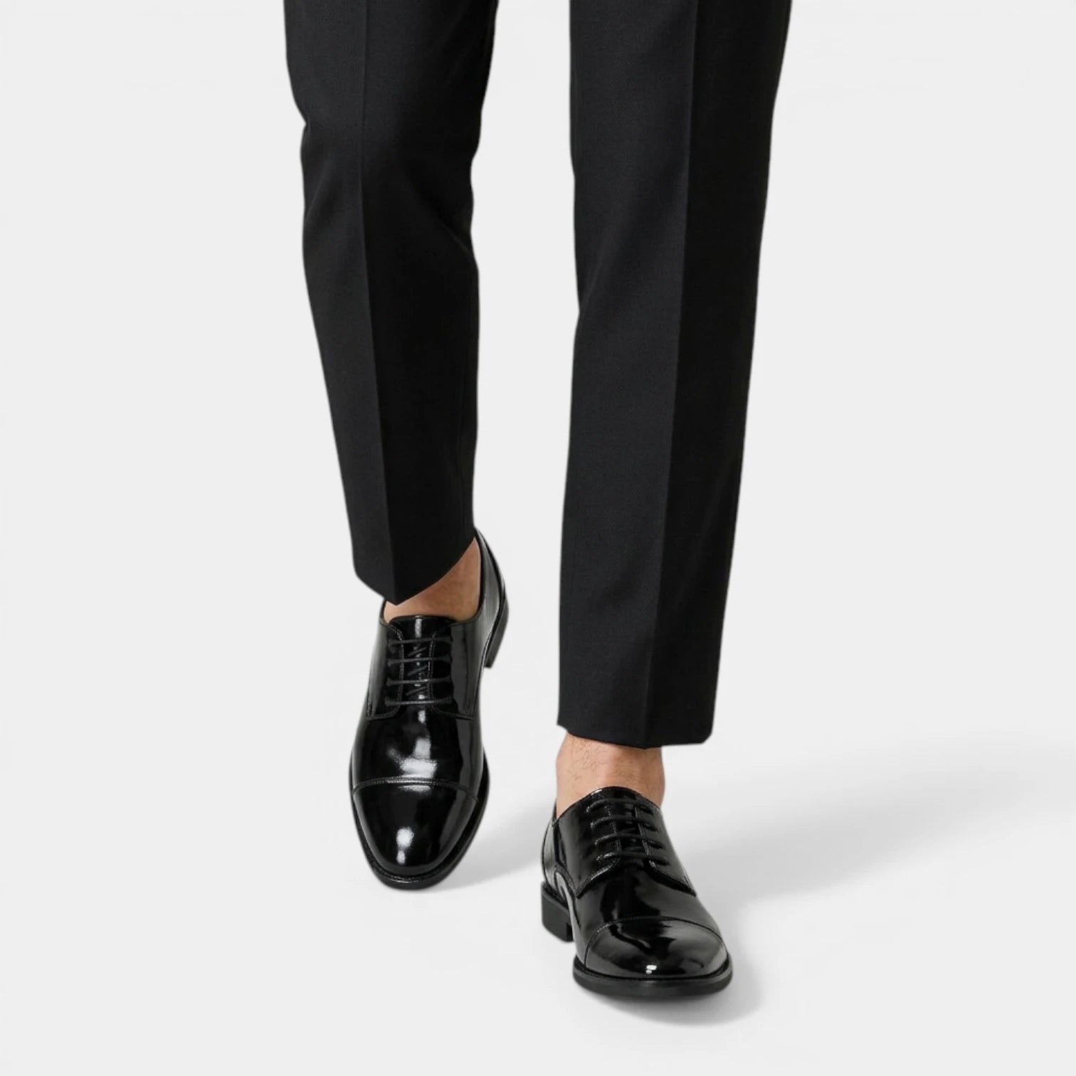 Cap-Toe Oxford Shoes Full-Grain Leather Lace-Up for Men