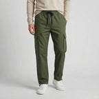 Cargo Pants Straight Fit Drawstring Waist Utility for Men