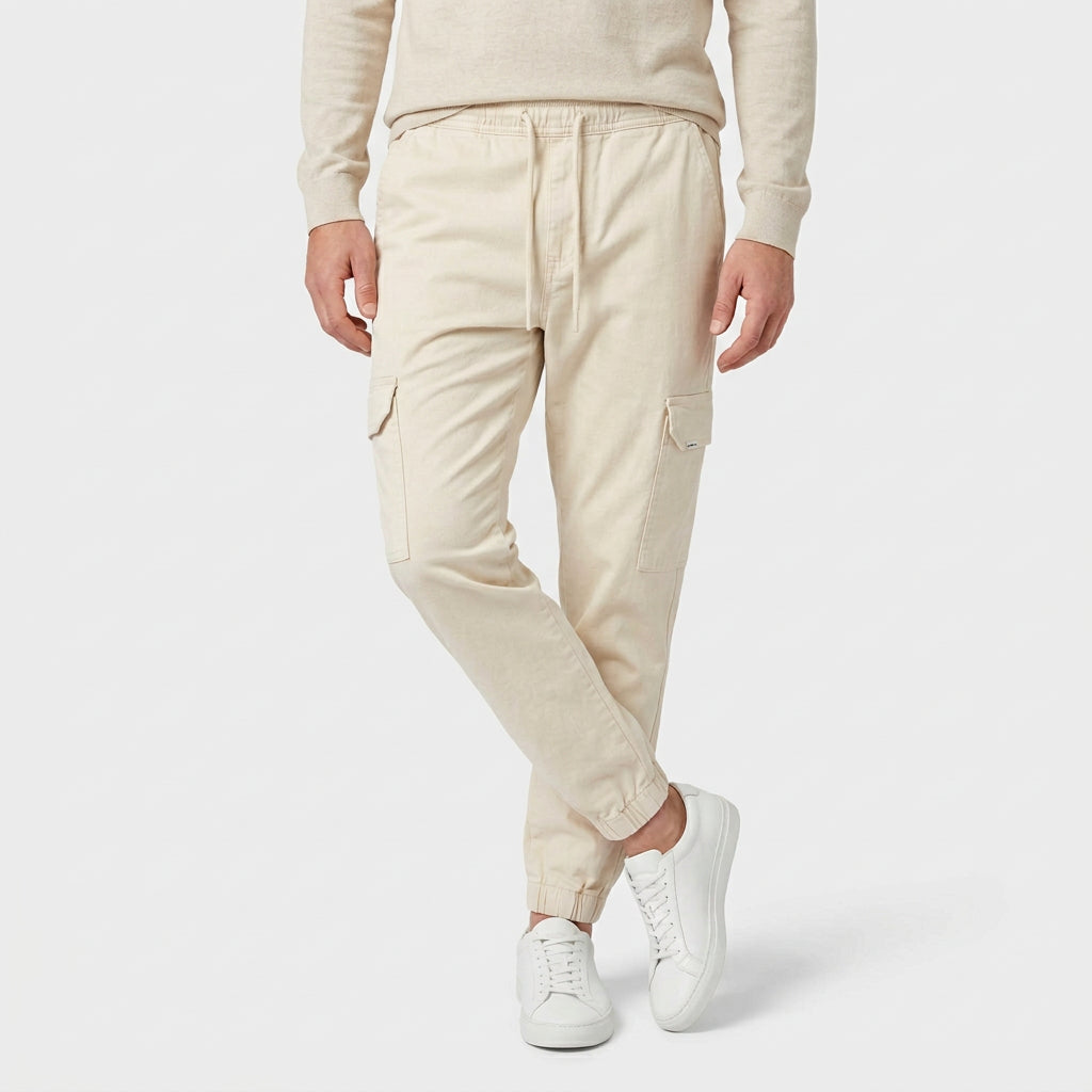 Cargo Jogger Pants Drawstring Tapered Fit for Men