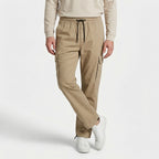 Cargo Pants Straight Fit Drawstring Waist Utility for Men