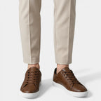 Lace Up Low Top Sneakers Textured Finish Round Toe Casual Shoes for Men