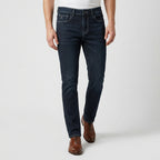 Straight Leg Denim Jeans Stretch Cotton Regular Fit for Men