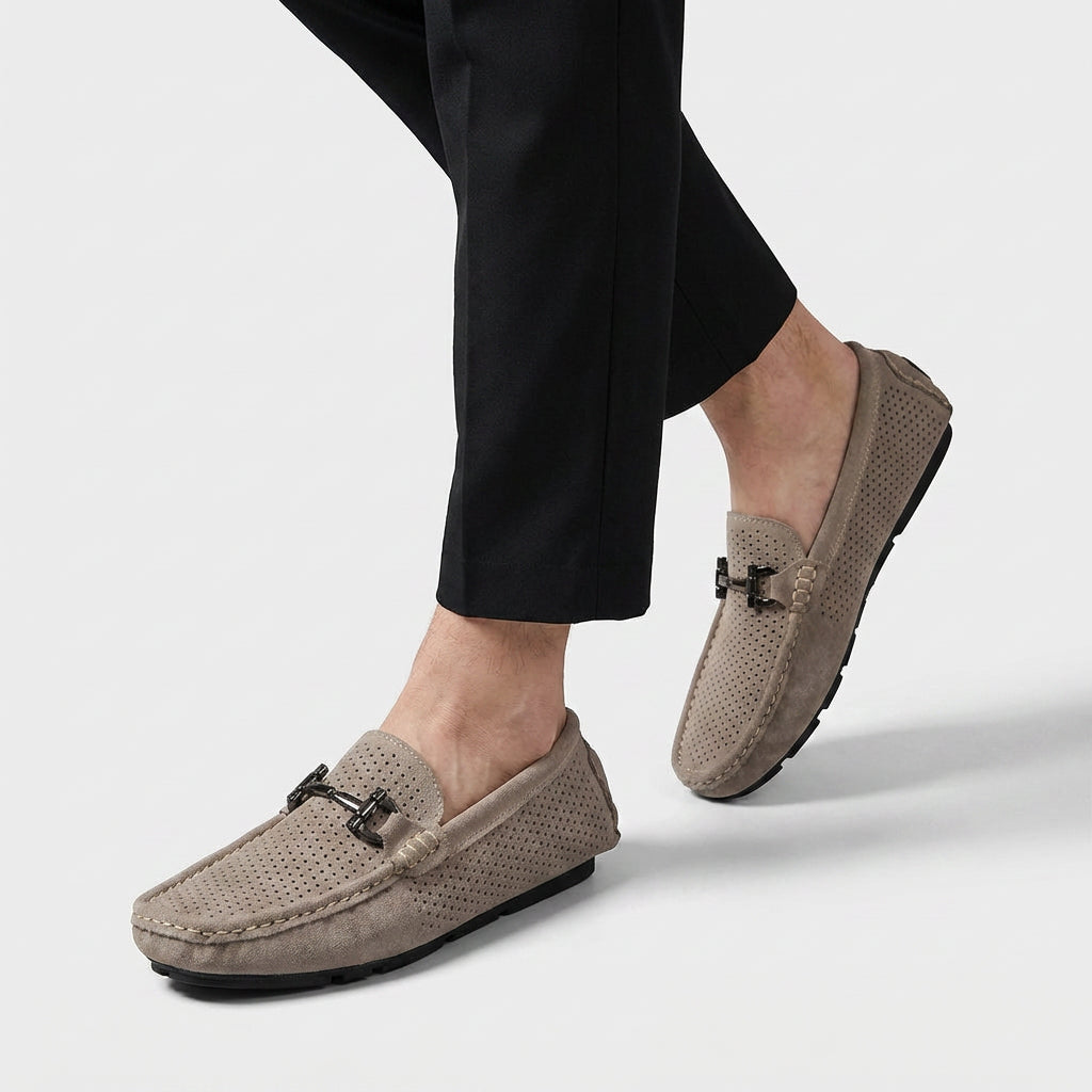 Breathable Leather Loafers Slip-On for Men