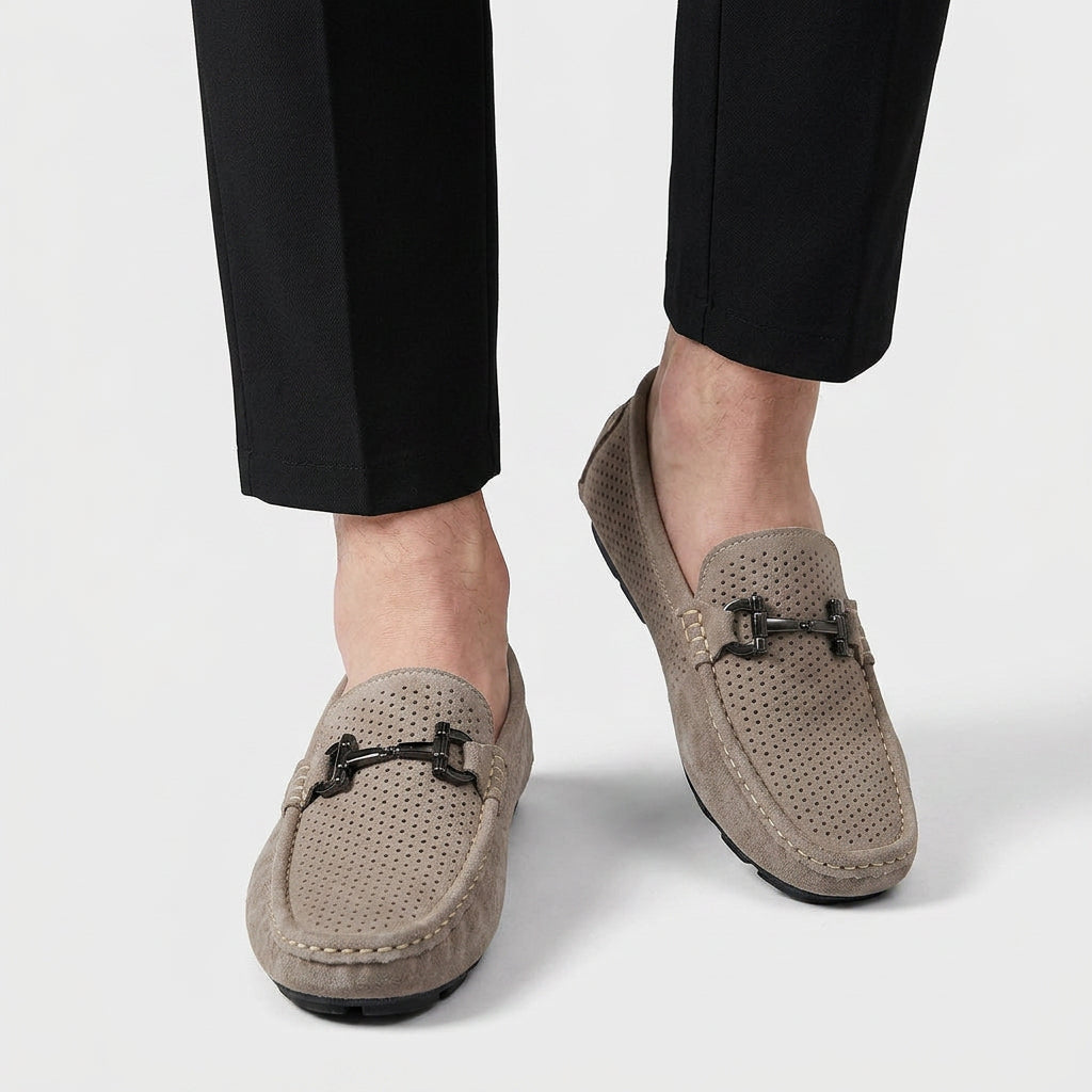 Breathable Leather Loafers Slip-On for Men