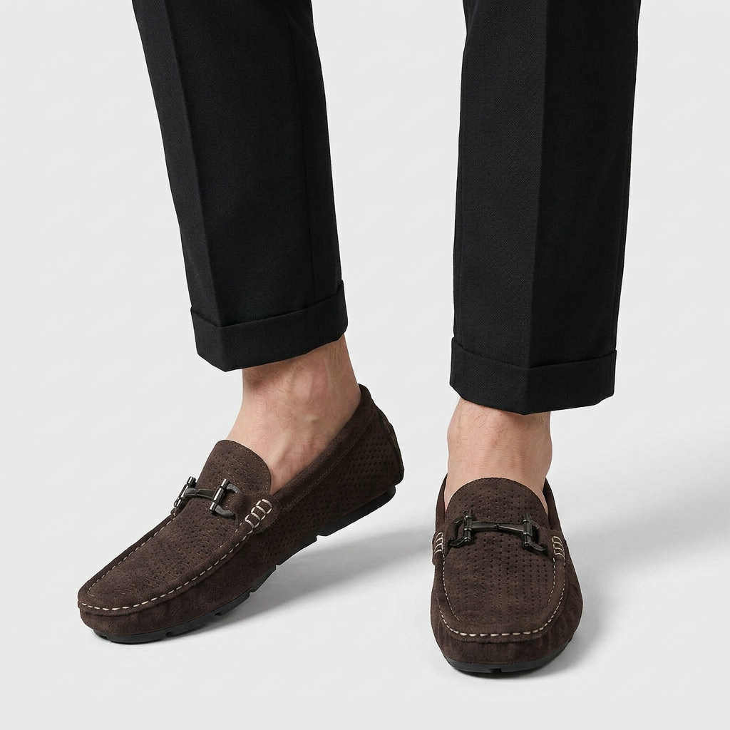 Breathable Leather Loafers Slip-On for Men