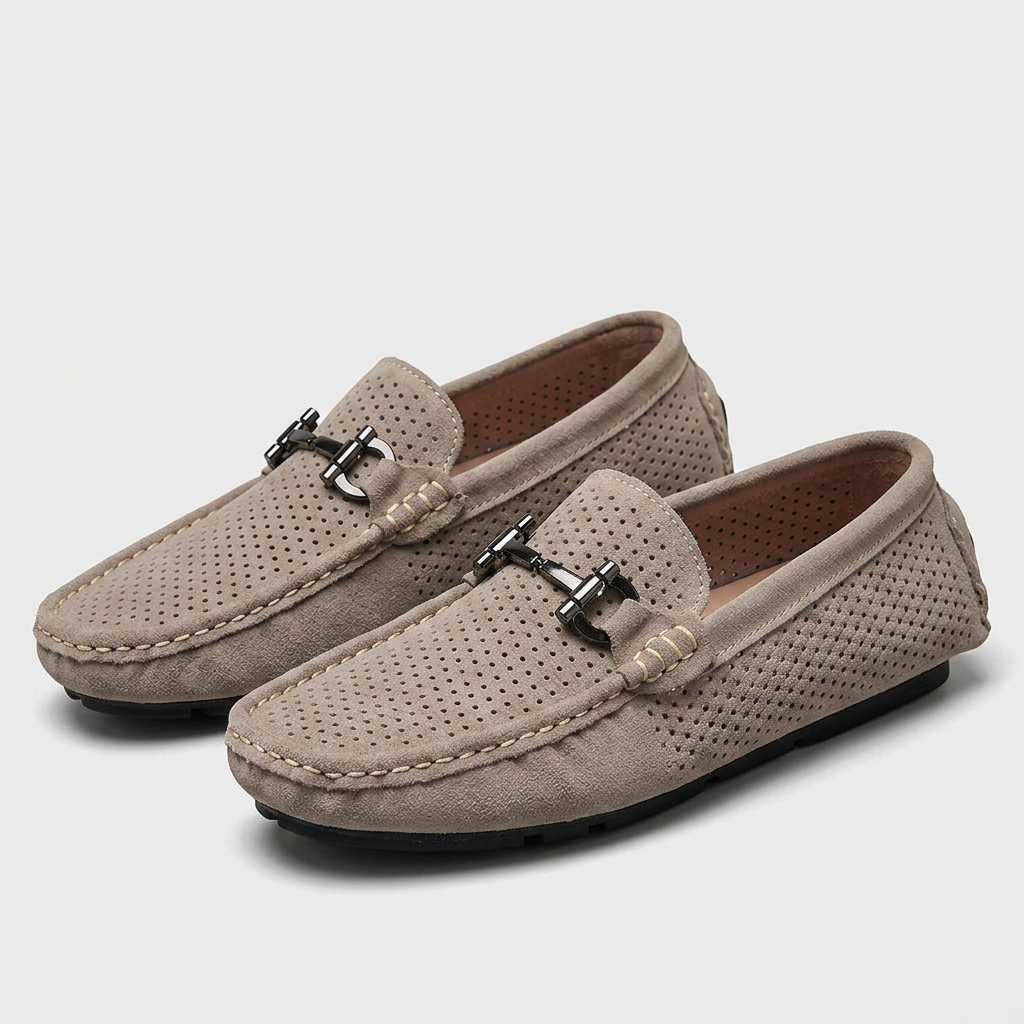 Breathable Leather Loafers Slip-On for Men