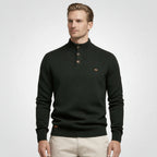 High Neck Ribbed Knit Sweater Regular Fit for Men