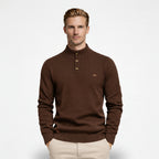 High Neck Ribbed Knit Sweater Regular Fit for Men