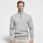 High Neck Ribbed Knit Sweater Regular Fit for Men