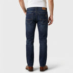 Straight Leg Denim Jeans Stretch Cotton Regular Fit for Men