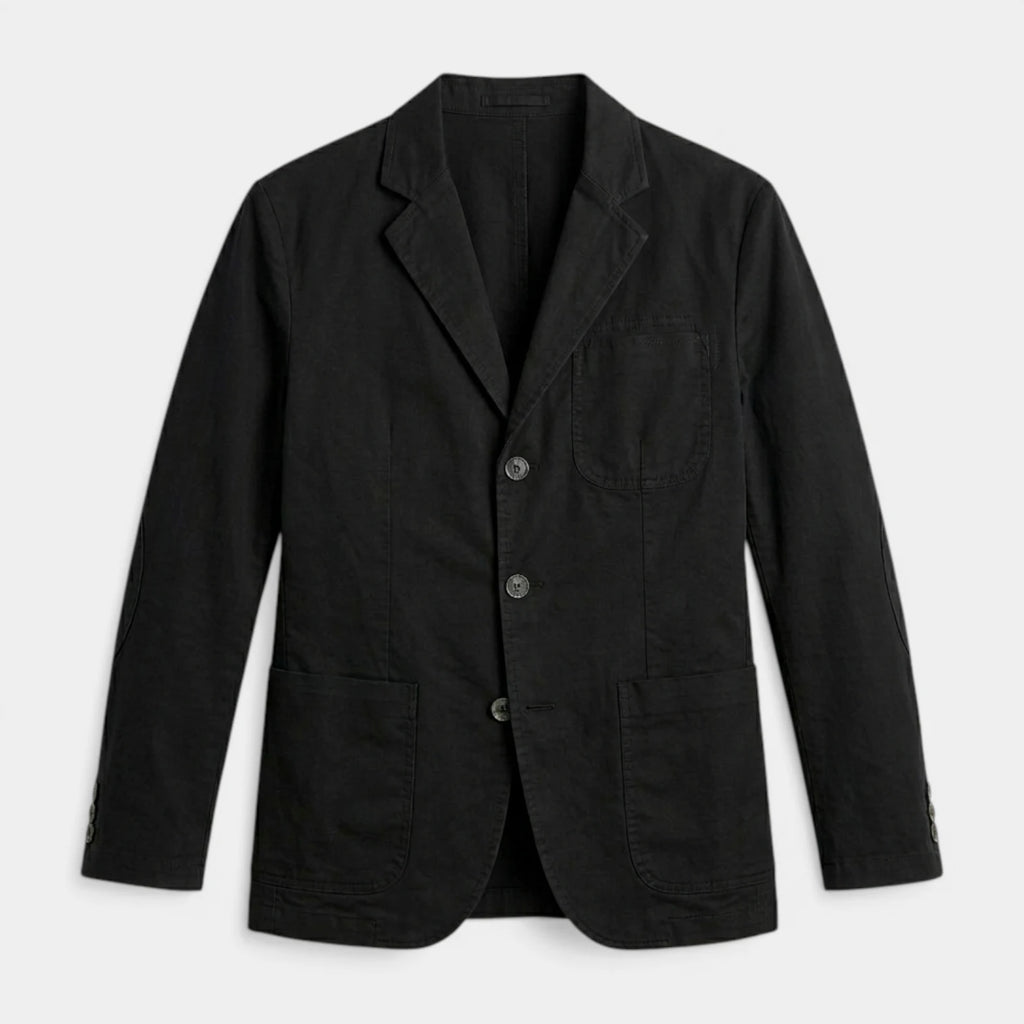 Three-Button Woven Blazer Tailored Regular Fit for Men