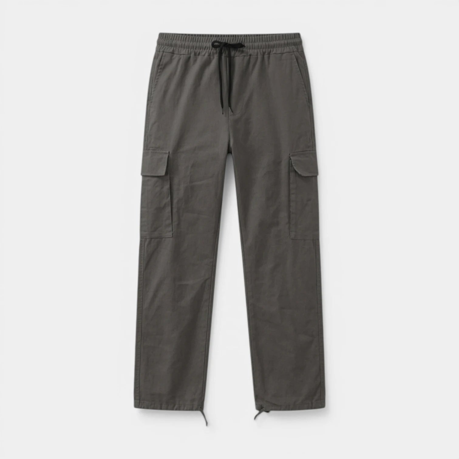 Cargo Pants Straight Fit Drawstring Waist Utility for Men