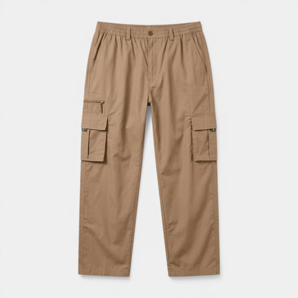 Cargo Pants Regular Fit Button Waist Multi Pocket for Men