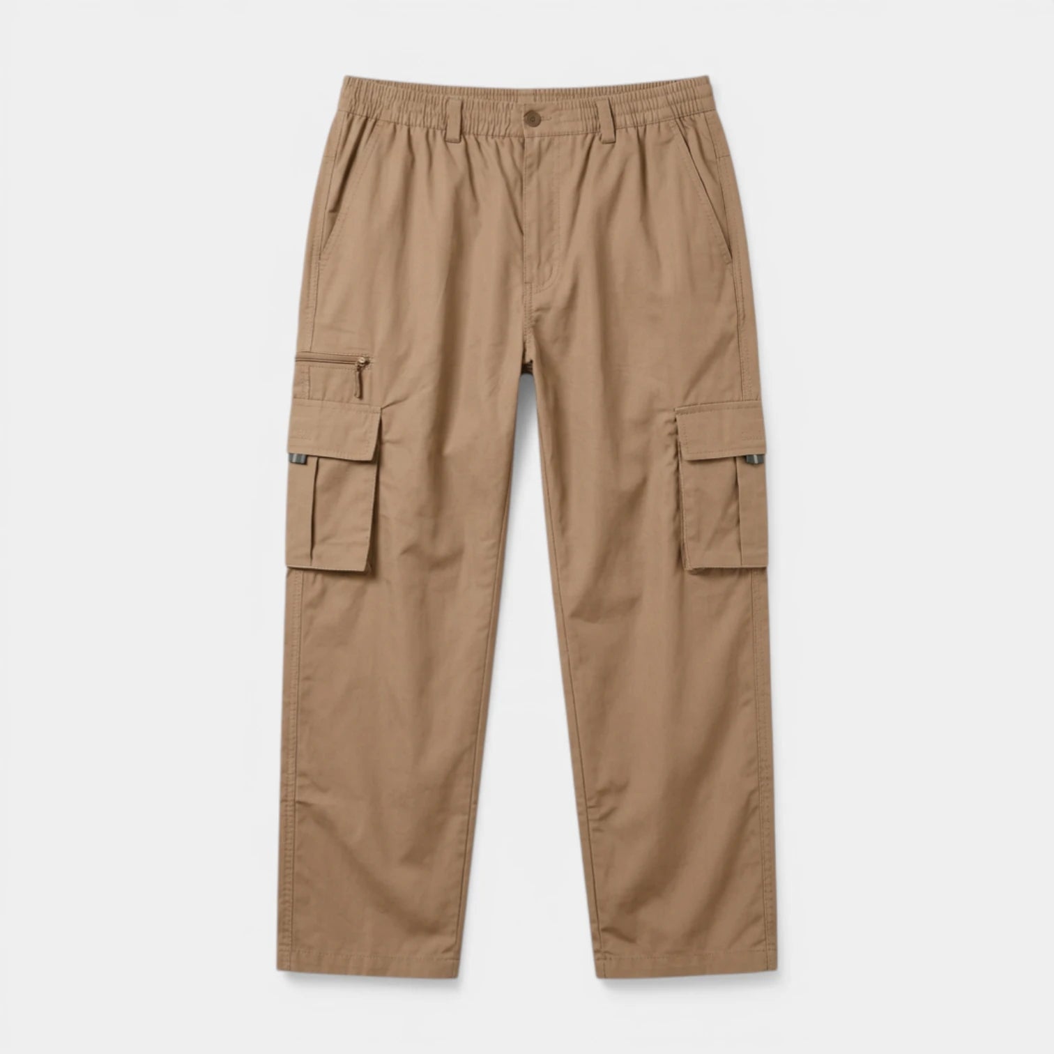 Cargo Pants Regular Fit Button Waist Multi Pocket for Men
