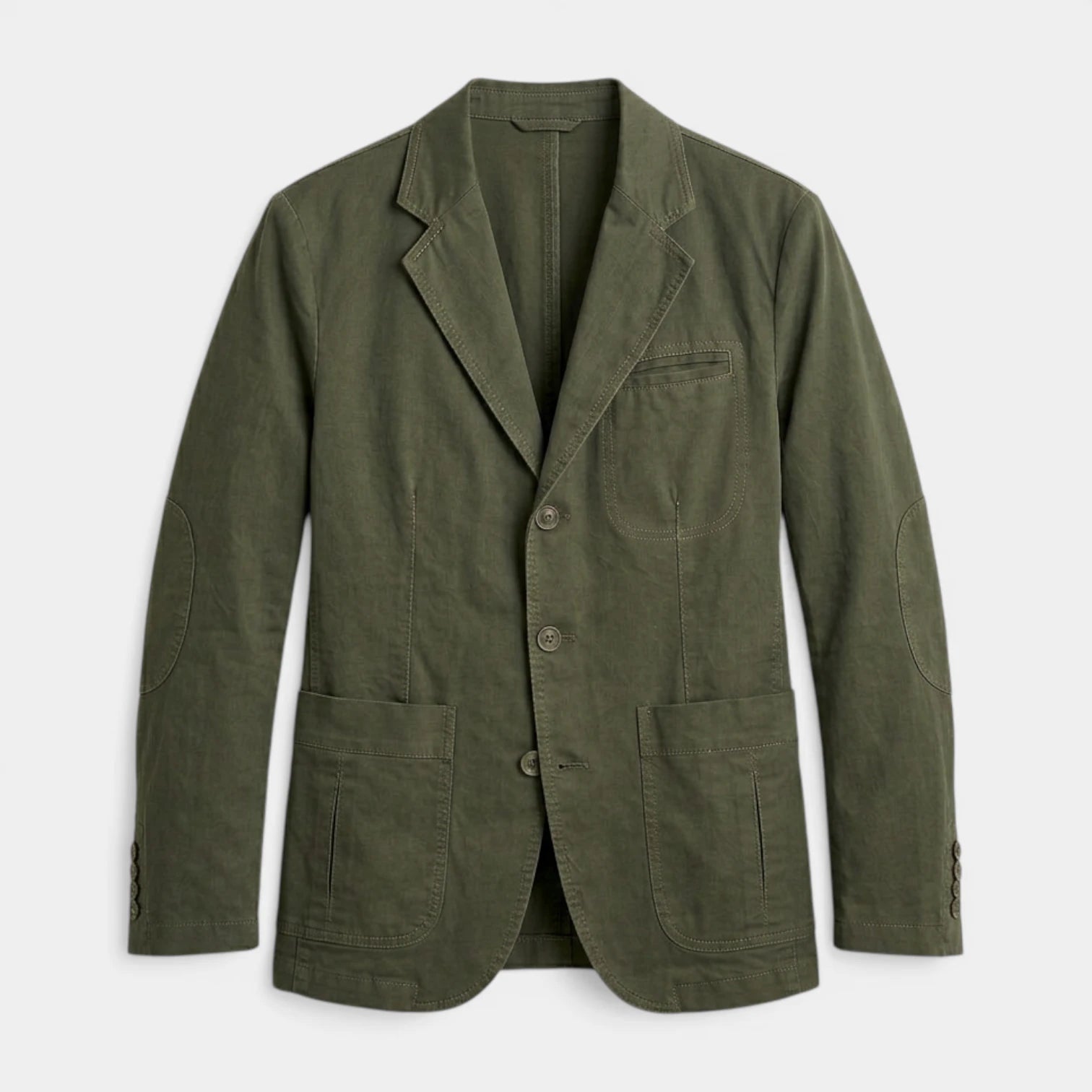 Three-Button Woven Blazer Tailored Regular Fit for Men