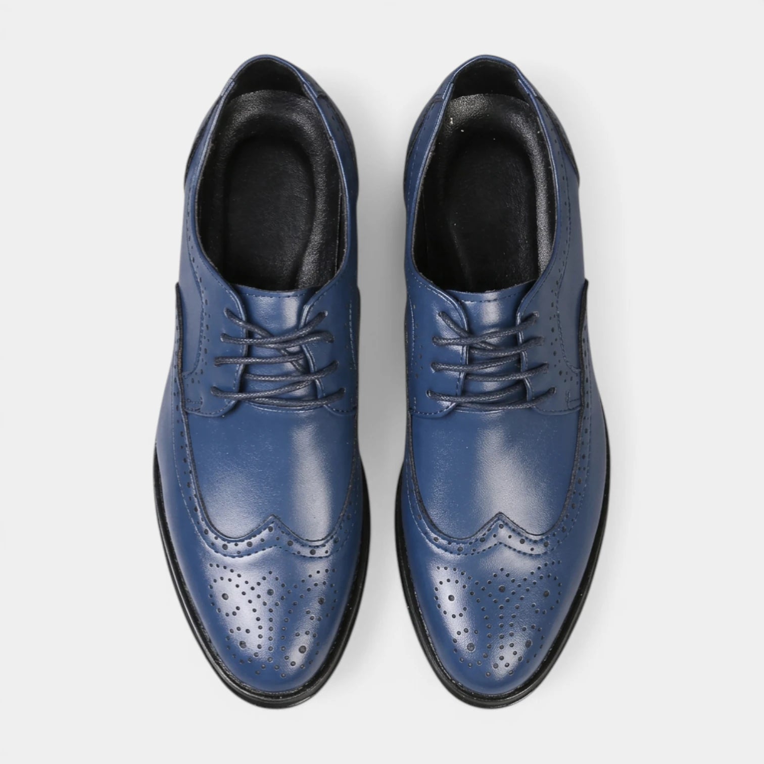 Wingtip Brogue Dress Shoes Lace-Up Perforated for Men