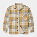 Checked Overshirt Relaxed Fit Button-Front for Men