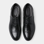 Wingtip Brogue Dress Shoes Lace-Up Perforated for Men