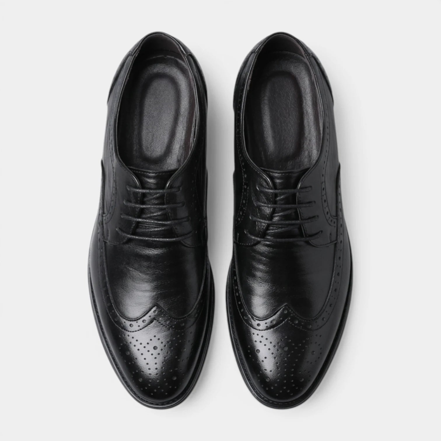 Wingtip Brogue Dress Shoes Lace-Up Perforated for Men