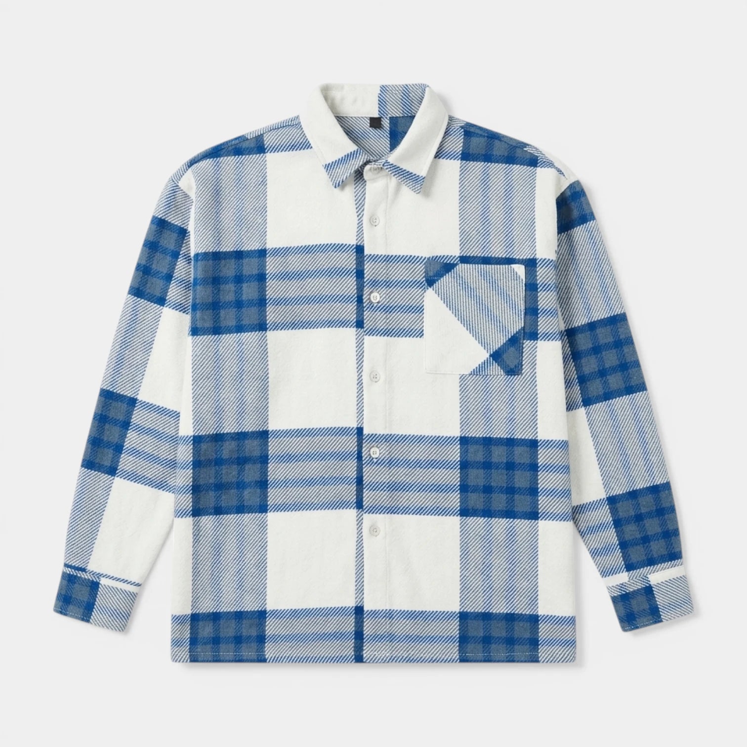 Checked Overshirt Relaxed Fit Button-Front for Men