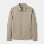 Zip-Up Collared Jacket Smooth Finish Regular Fit for Men
