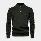 High Neck Ribbed Knit Sweater Regular Fit for Men