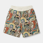Graphic Print Shorts Drawstring Waist Relaxed Fit for Men