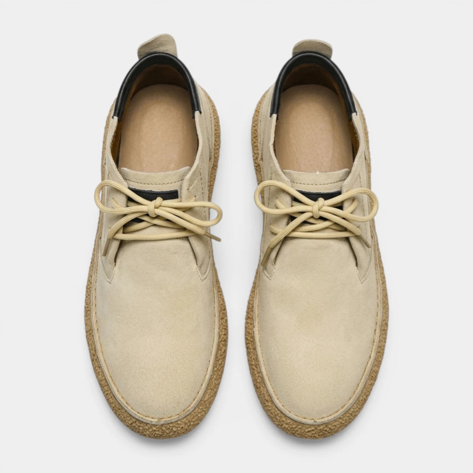 Moc Toe Wallabee Shoes Lace-Up Crepe Sole for Men