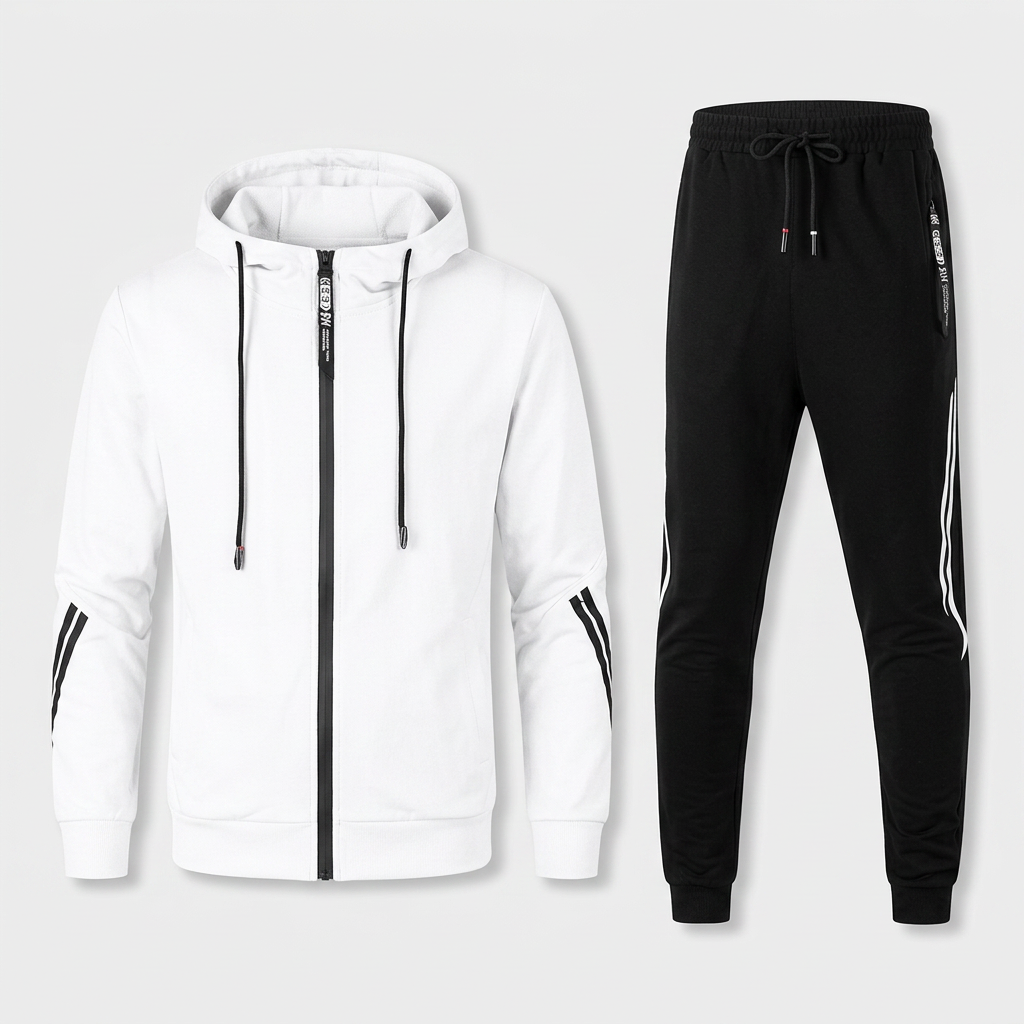 Tracksuit Set Cotton Blend Relaxed Fit for Men