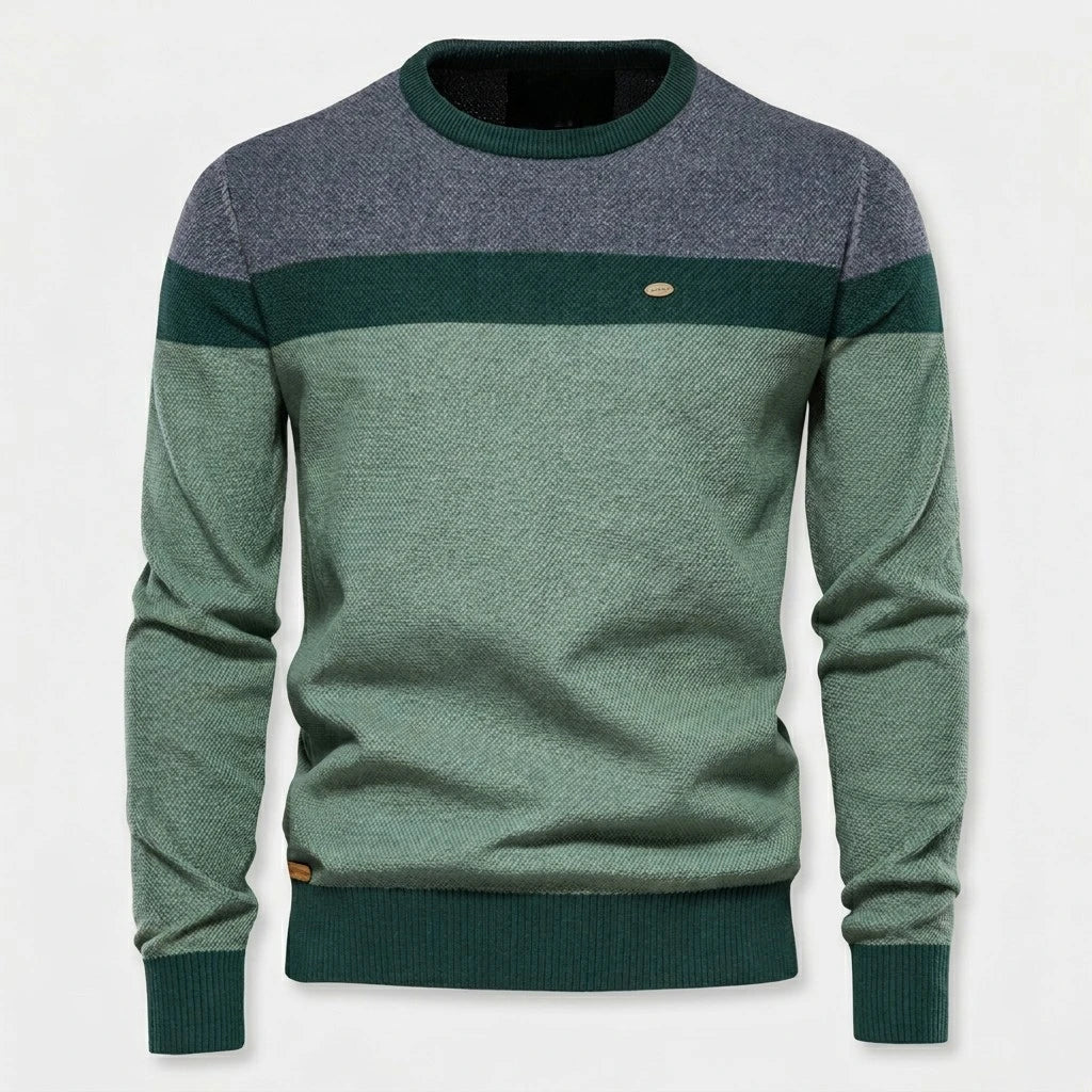 Cotton Pullover Sweater Lightweight Classic Knit for Men