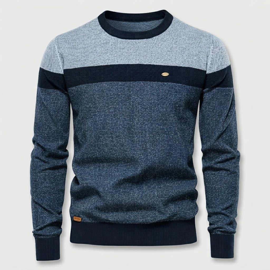 Cotton Pullover Sweater Lightweight Classic Knit for Men