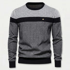 Cotton Pullover Sweater Lightweight Classic Knit for Men