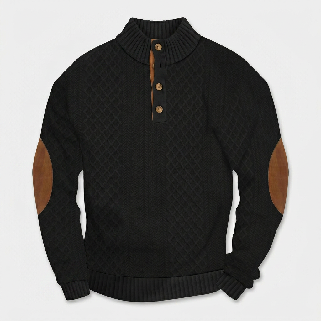 High Collar Knit Pullover Sweater Lightweight for Men