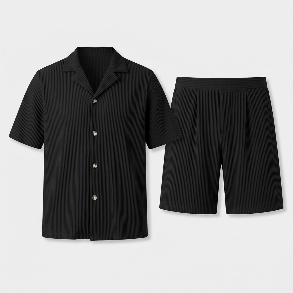 Matching Shirt and Shorts Set Relaxed Fit for Men