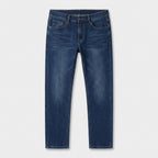 Straight Leg Denim Jeans Stretch Cotton Regular Fit for Men
