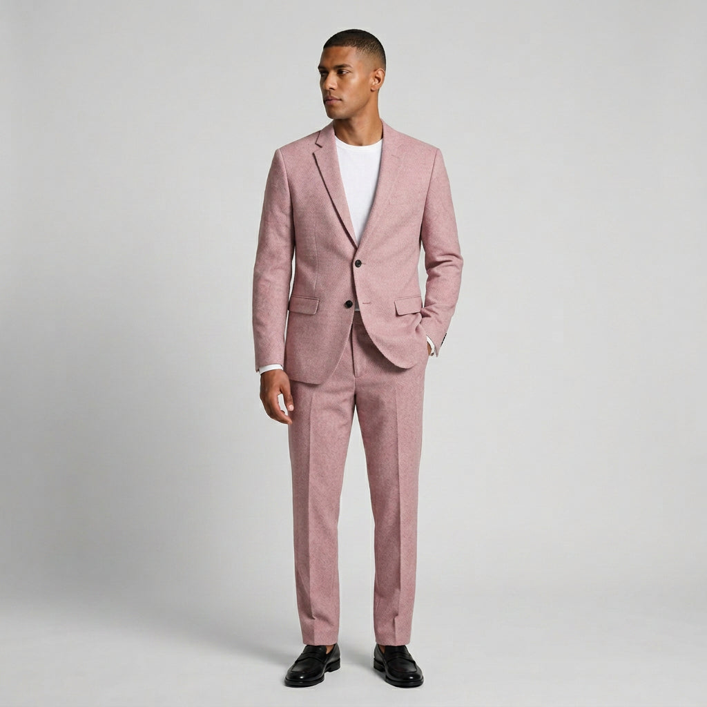 2-Piece Suit Set Single-Breasted Slim Fit for Men