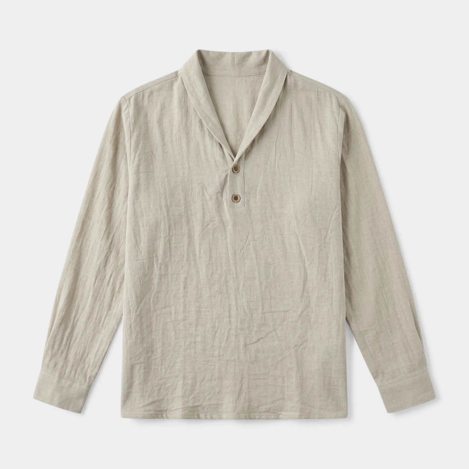 Textured Shawl Collar Shirt Relaxed Fit for Men