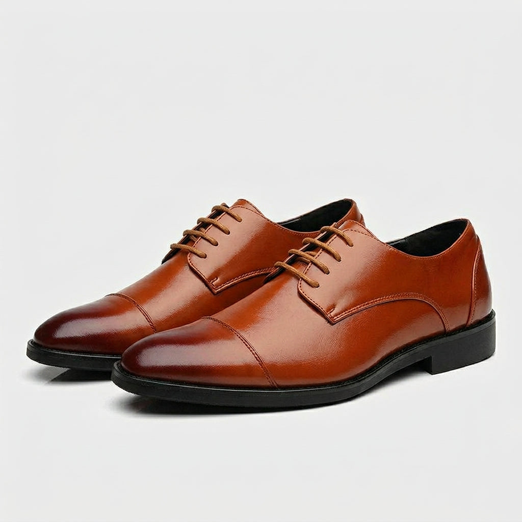 Cap Toe Derby Lace-Up Dress Shoe for Men