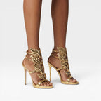Women's Sculptural Wing Detail Stiletto Sandals